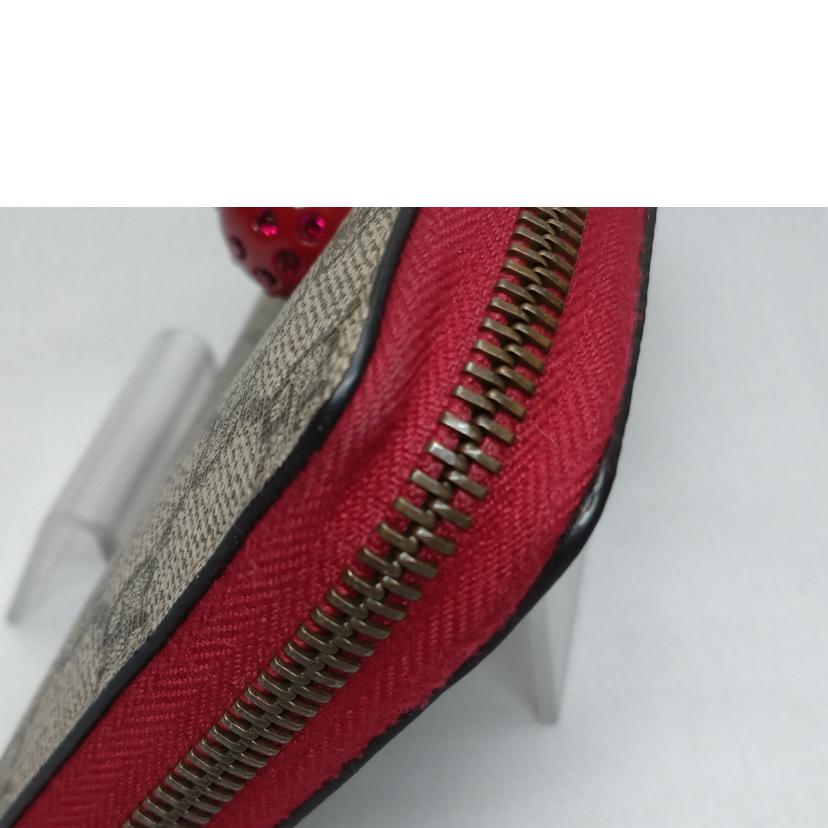 GUCCI グッチ/GGスプリーム ラウンドファスナー長財布/476049//493***/Bランク/52