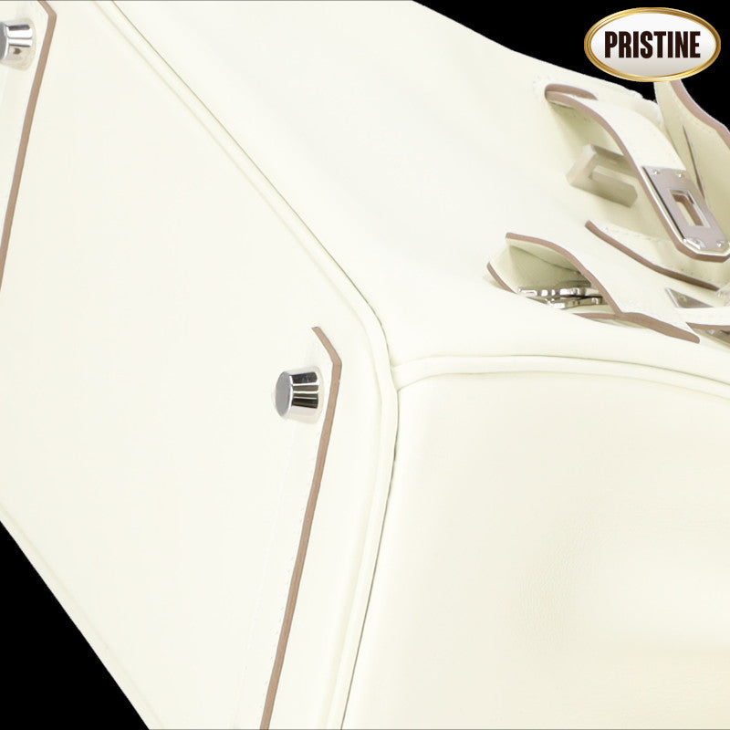 HERMES エルメス/バーキン25/スイフト/ニューホワイト/SV金具//B刻印******/SAランク/57