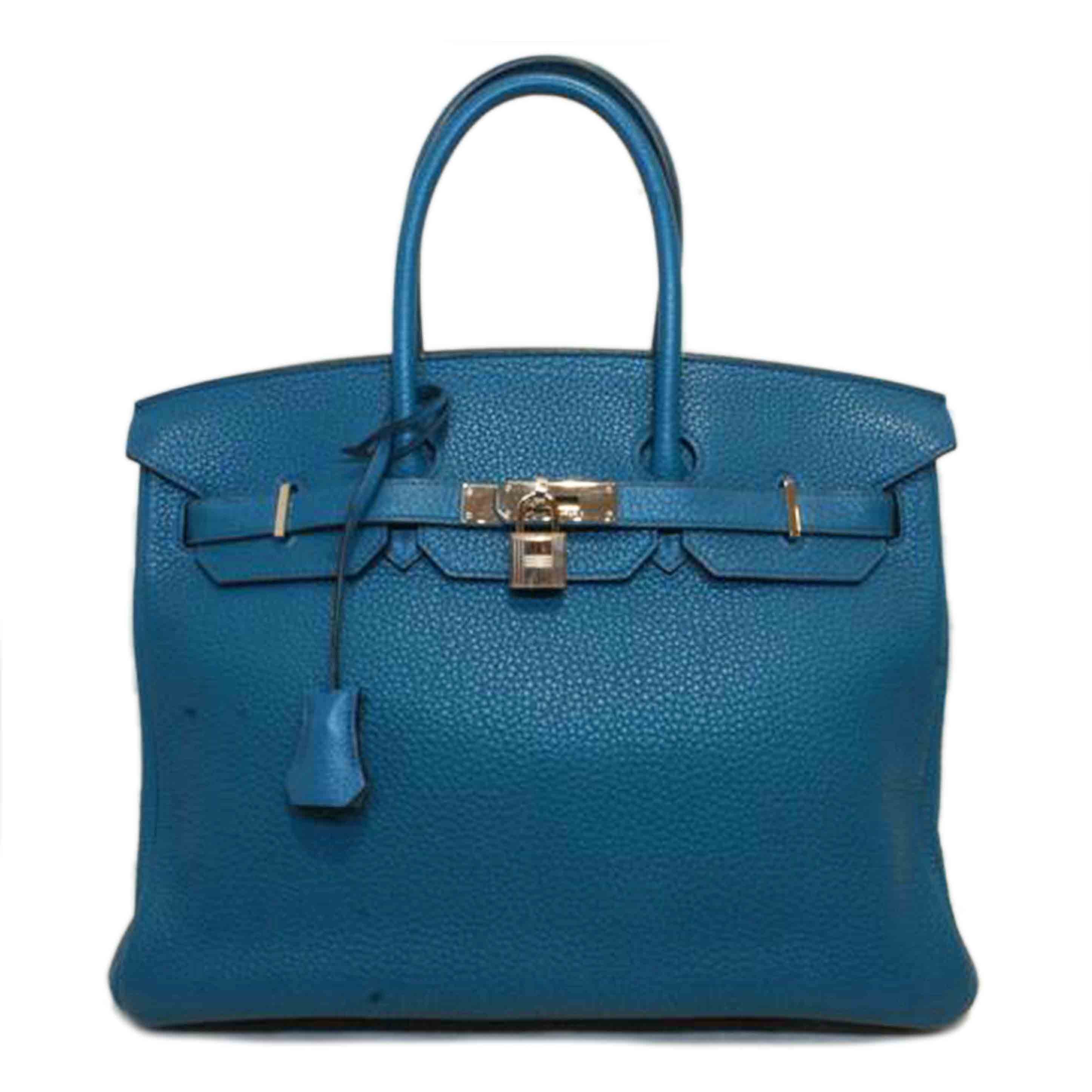 HERMES エルメス/バーキン35/トリヨンクレマンス/ブルーイズミール/SV金具//□Q/ABランク/92