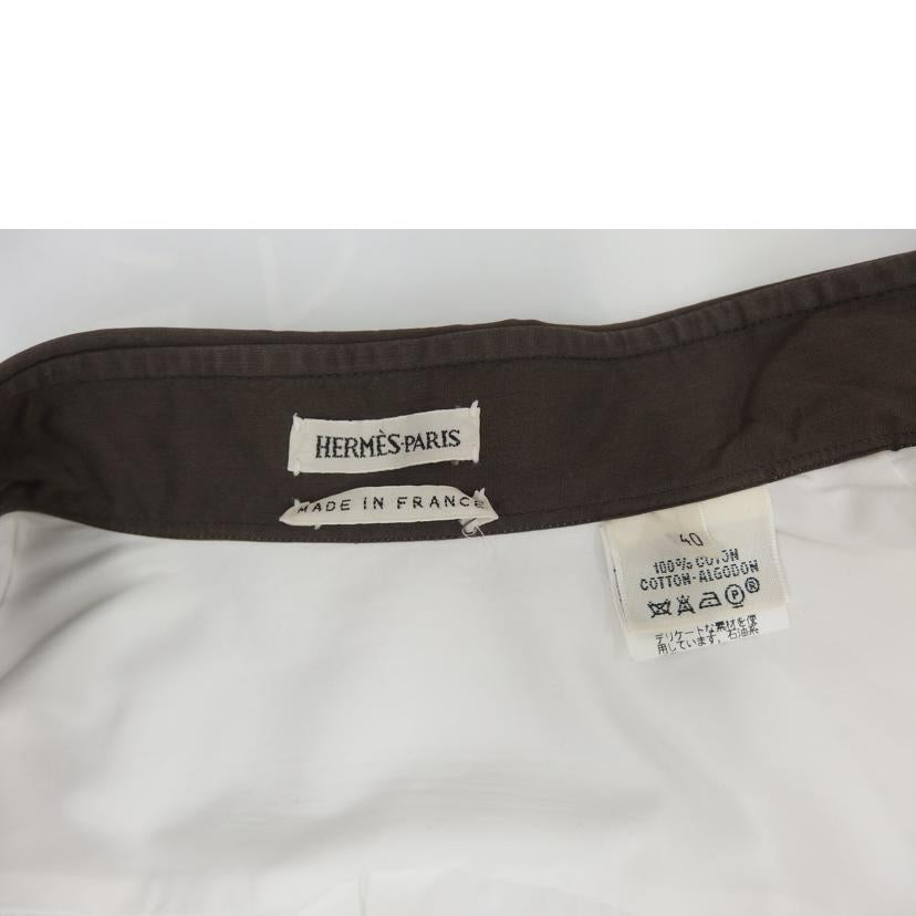 HERMES HERMES/HERMES バイカラーコットンシャツ//ABランク/82
