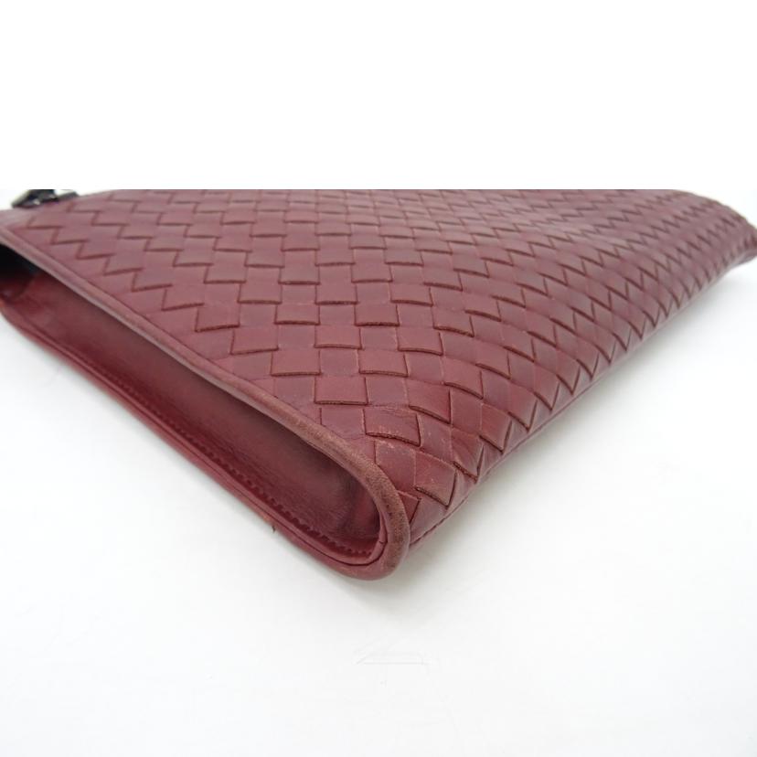 BOTTEGA VENETA ボッテガヴェネタ/イントレチャートクラッチバッグ/ワインレッド//Bランク/69