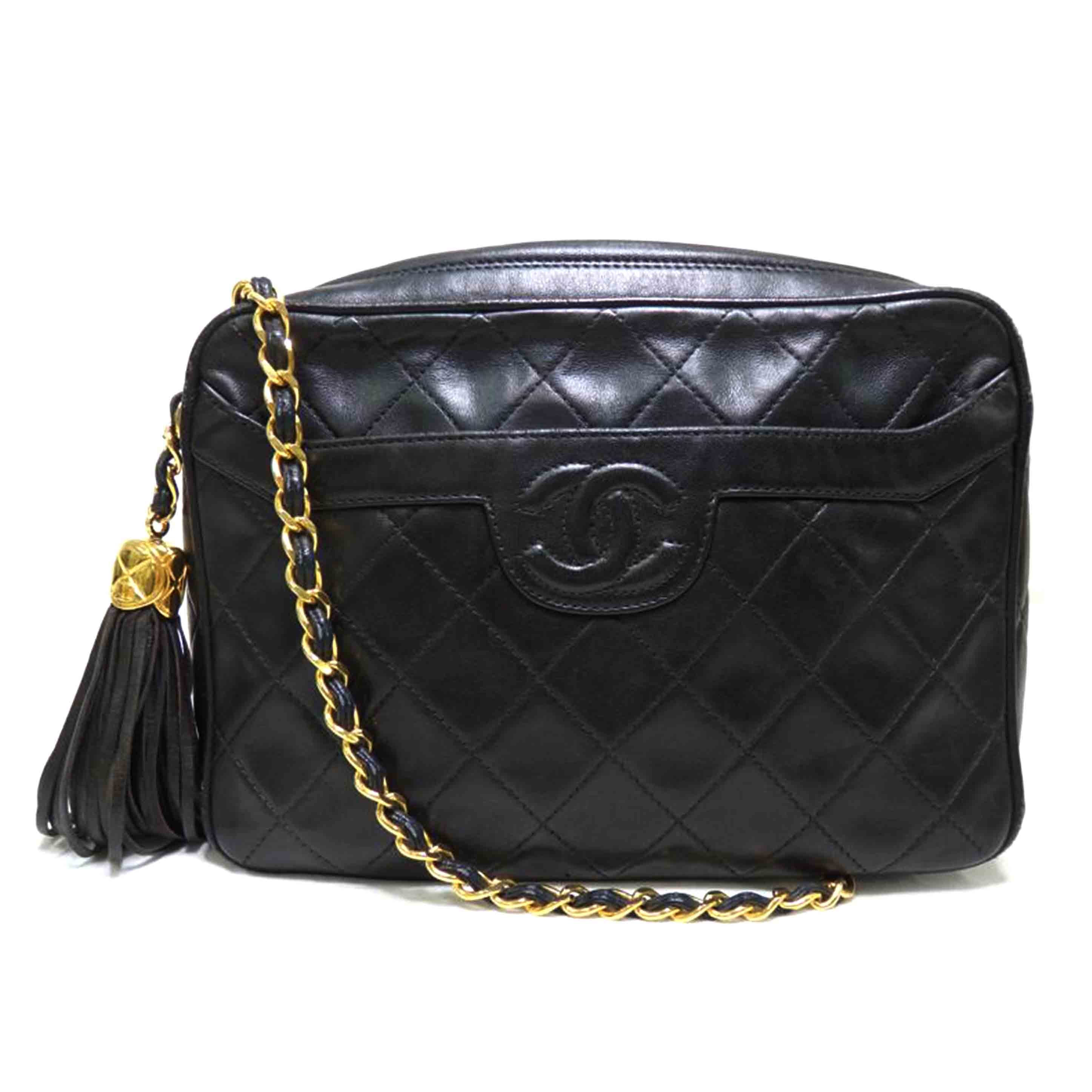 CHANEL シャネル/ココマークショルダーバッグ/フリンジ/ゴールド金具//261****/Bランク/84