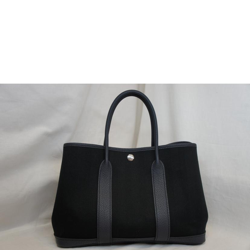 HERMES エルメス/ガーデンパーティTPM/トワルシェブロン/ブラック//Y/SAランク/92