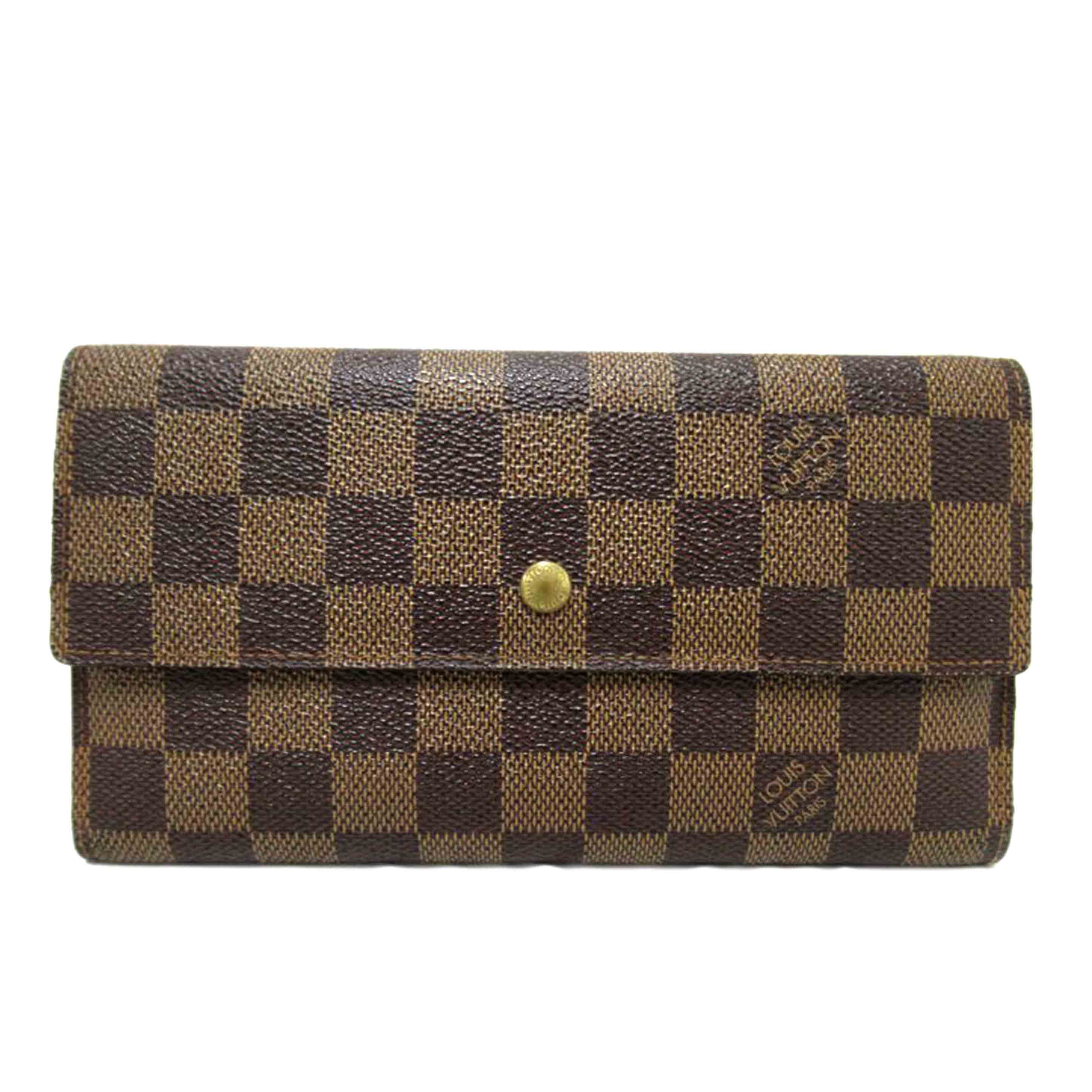 LOUIS VUITTON/ポルトフォイユ・インターナショナル/ダミエ・エベヌ/N61217//TH0***/Bランク/63