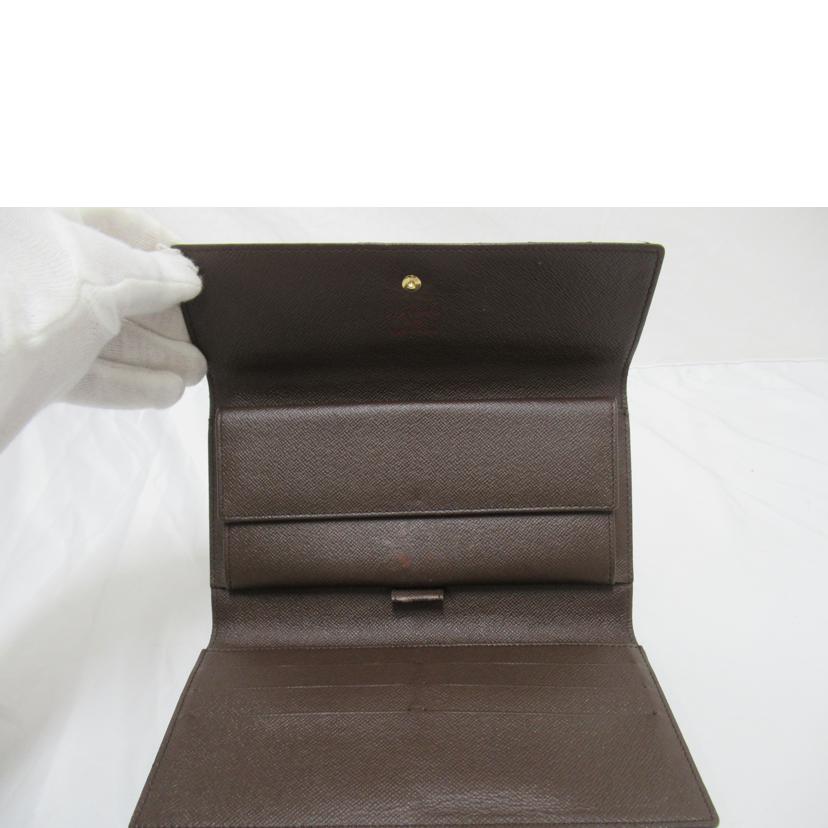 LOUIS VUITTON/ポルトフォイユ・インターナショナル/ダミエ・エベヌ/N61217//TH0***/Bランク/63