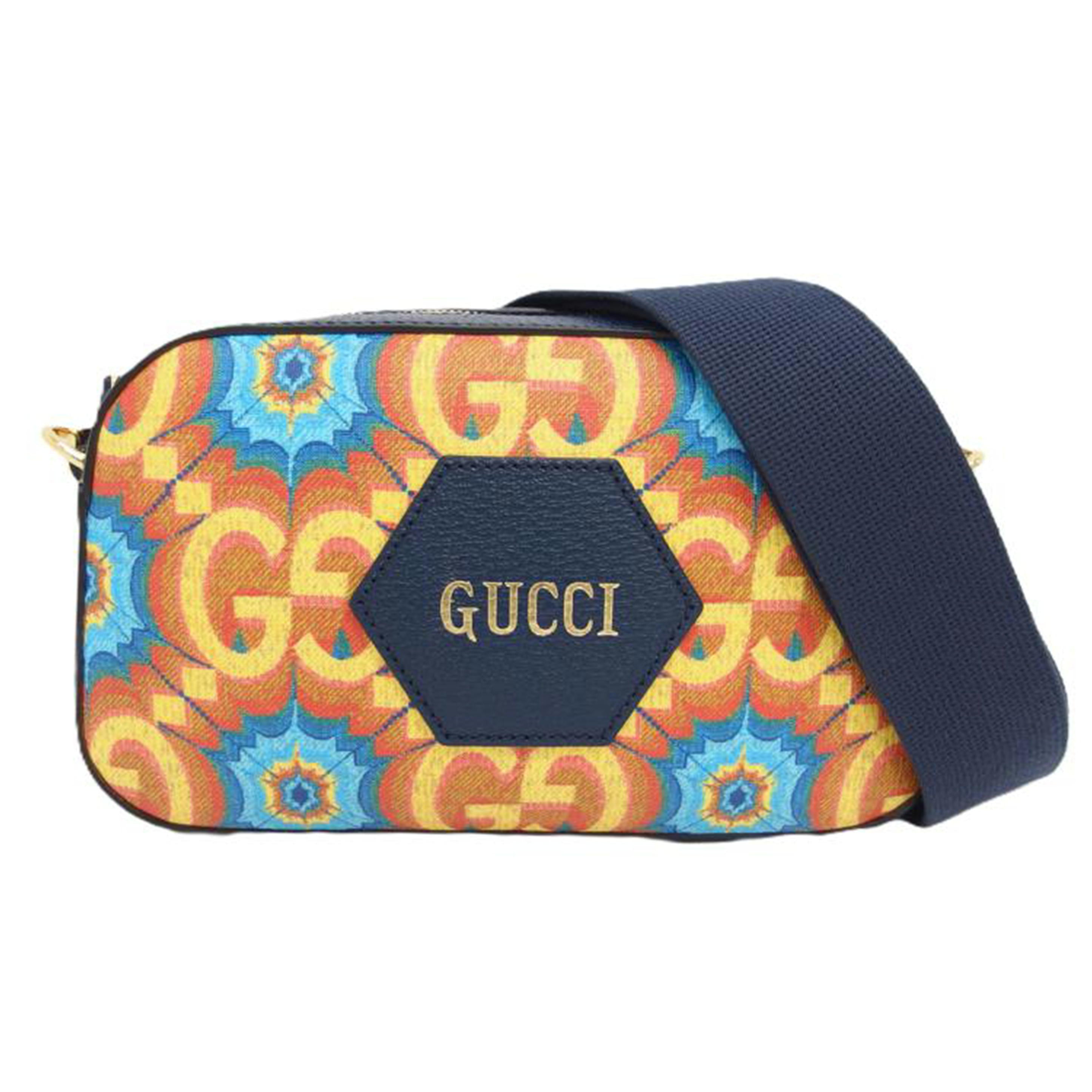 GUCCI グッチ/GGカレイドスコープ ショルダー/ネイビー×オレンジ/476466//520***/Aランク/04