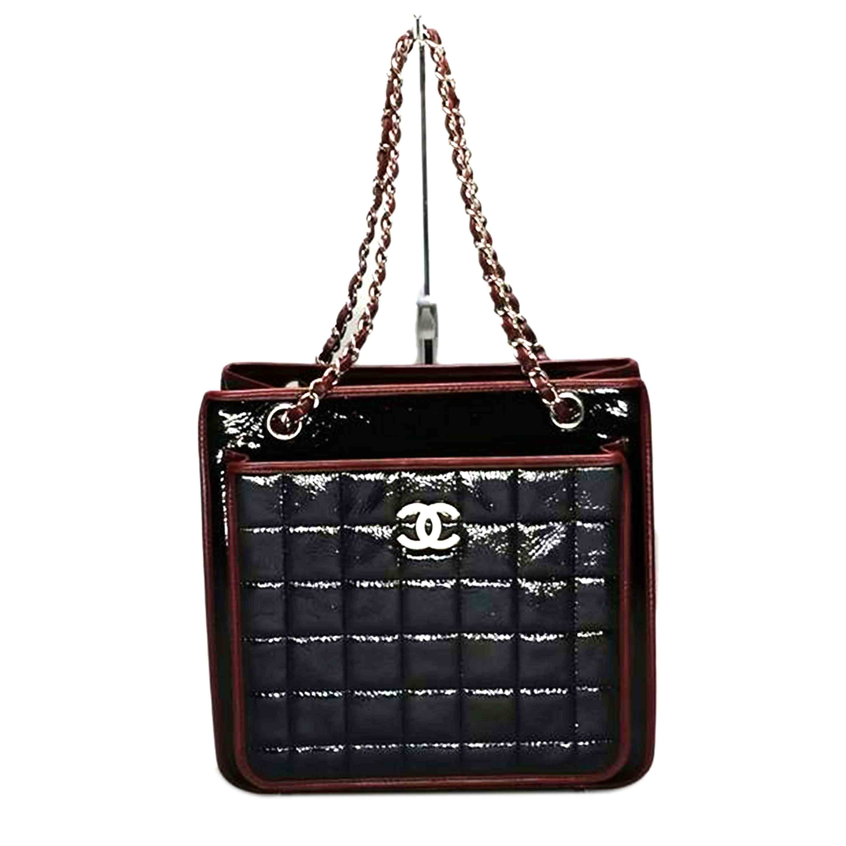 CHANEL シャネル/チョコバー チェーントート パテントレザー//110*****/Bランク/52