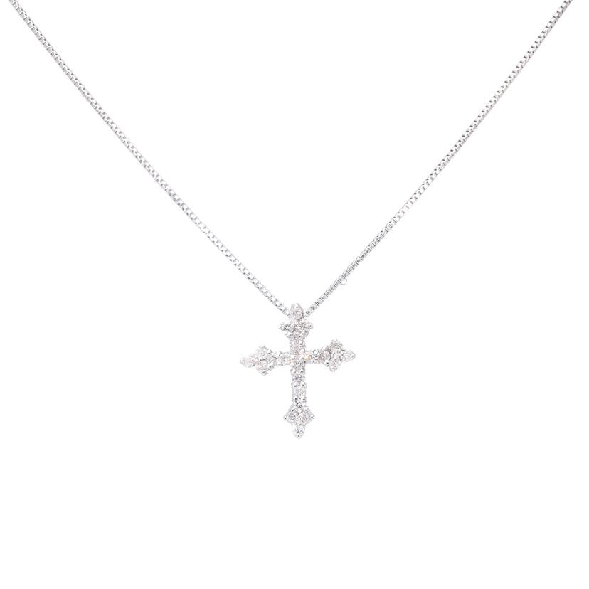 / K18WGダイヤネックレス0.20ct//ABランク/81