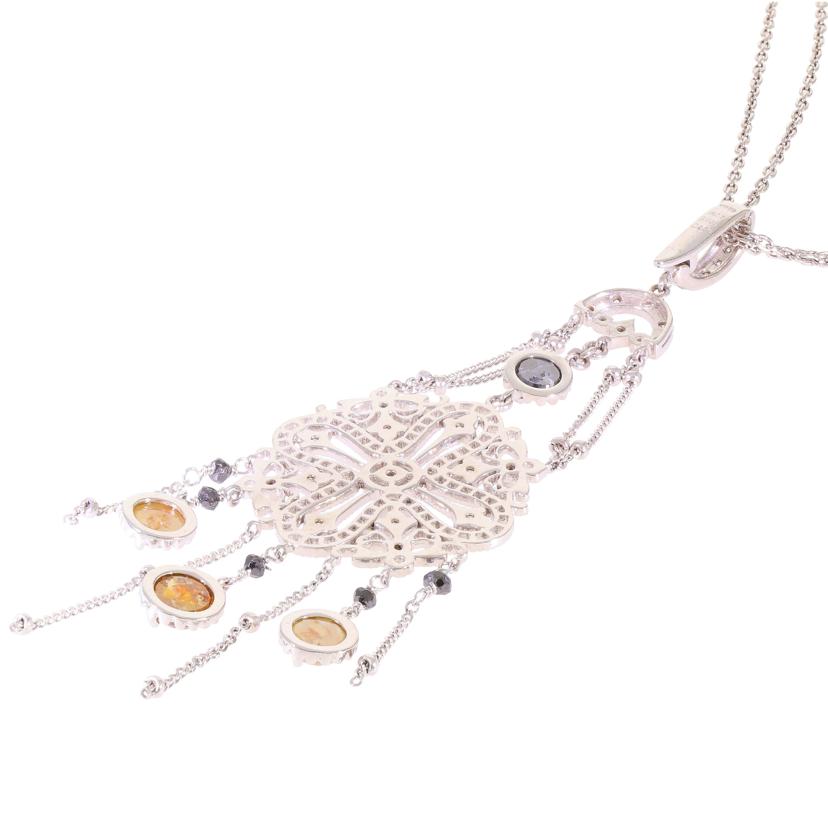 /◎K18WGダイヤネックレス2.23/0.23/0.35ct//Aランク/59