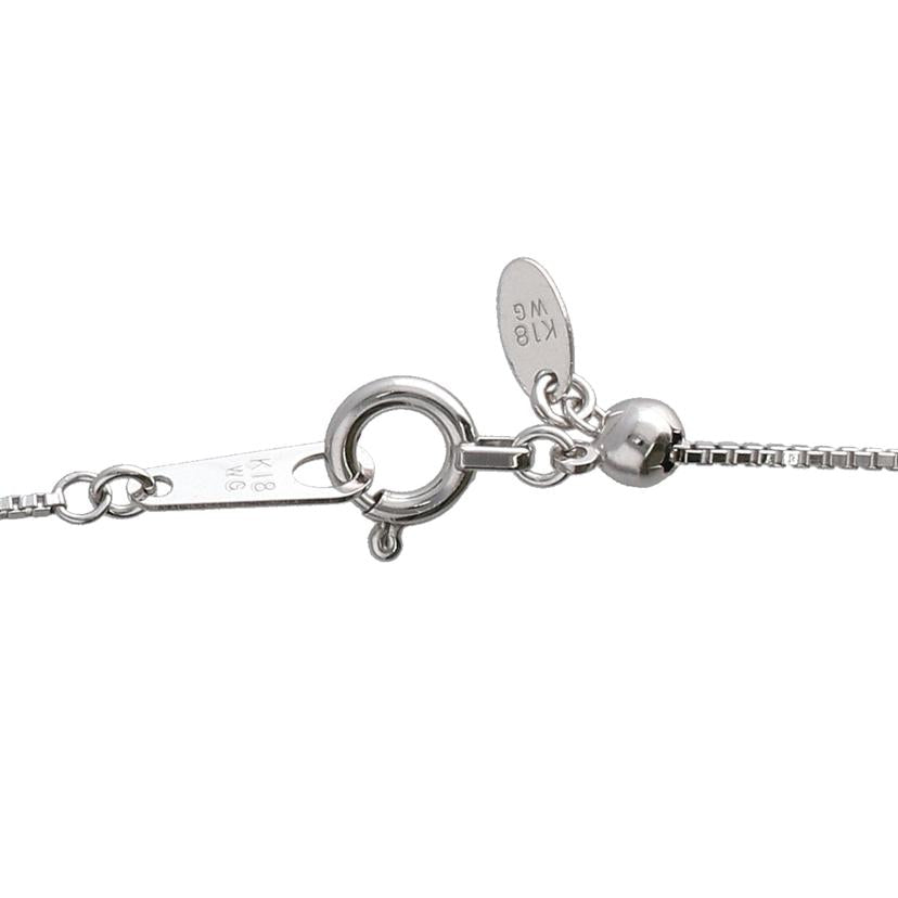 K18WGダイヤネックレス0.10ct//Aランク/78