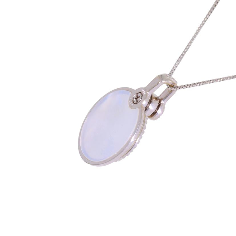 / K18WGパールダイヤネックレス0.14ct//Aランク/05