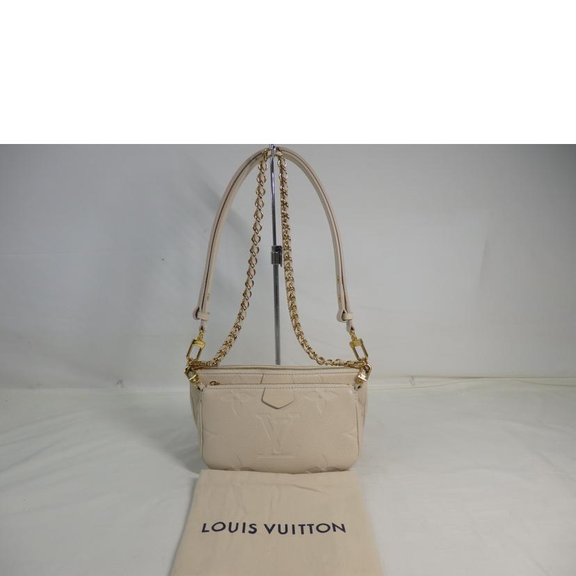LV ルイヴィトン/ミュルティ・ポシェット・アクセソワール/モノグラム・アンプラント/クレーム/M46568//RFI****/Aランク/84