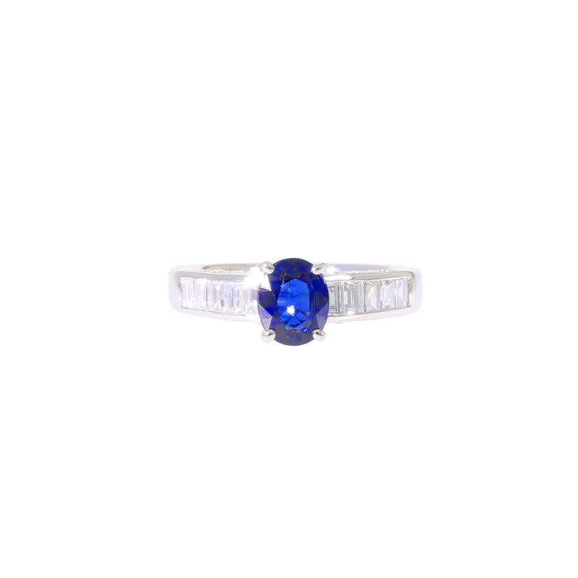/◎PT900サファイアダイヤリング1.14/D0.77ct//Aランク/59