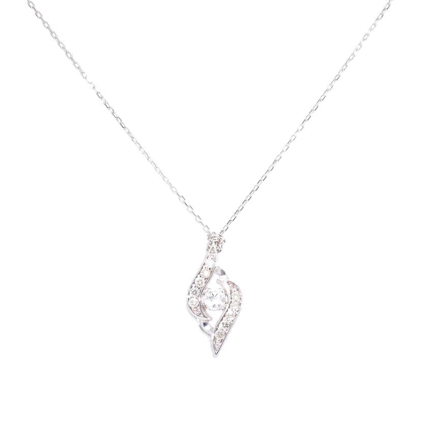 / K18WGダイヤネックレス0.15ct//Aランク/81
