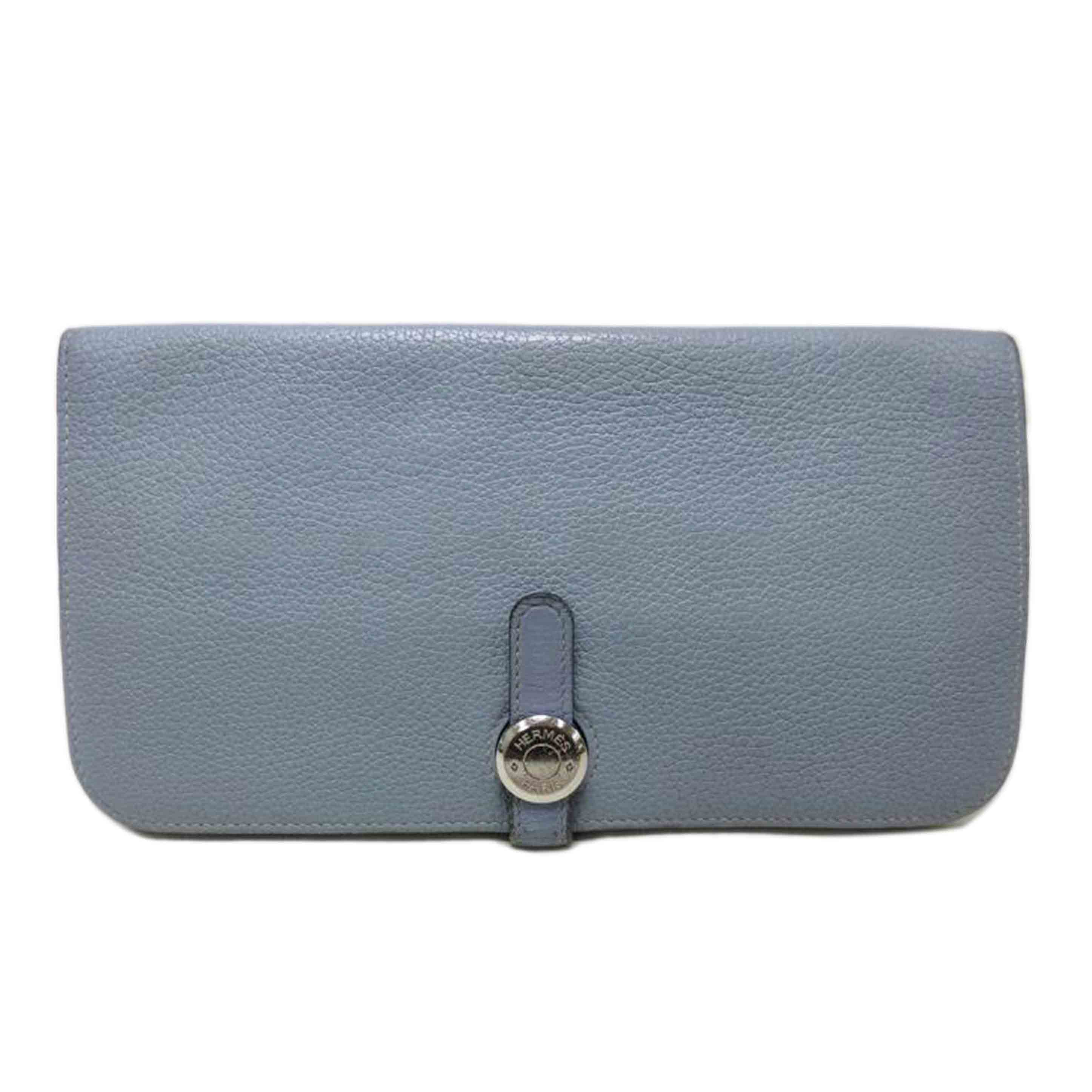 HERMES エルメス/ドゴンGM/シルバー金具/水色系//□P刻*/Bランク/84