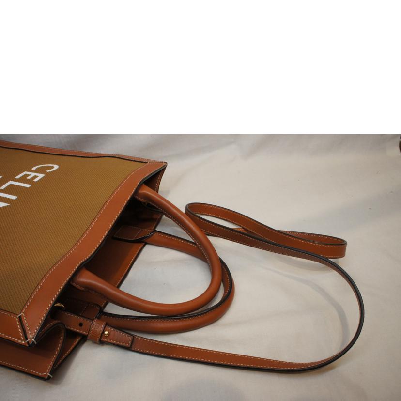 CELINE セリーヌ/バーティカルカバ/キャンバスロゴ/ブラウン//Aランク/92