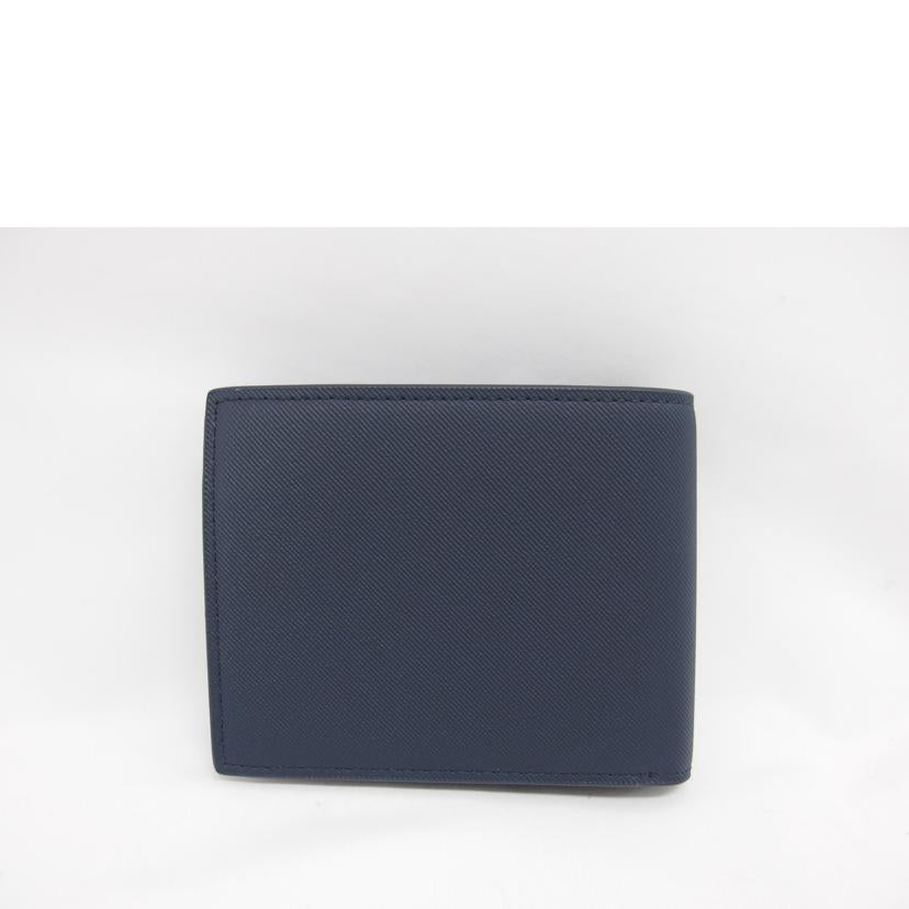 EMPORIO ARMANI エンポリオアルマーニ/二つ折りコンパクト財布/シルバー ネイビー/Y4R165 YFE6J//SAランク/04