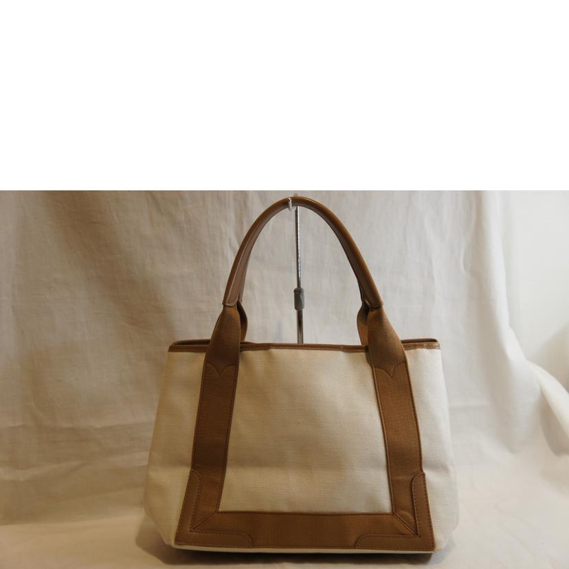 BALENCIAGA バレンシアガ/ネイビーカバスS/キャンバスロゴホワイト//ABランク/92