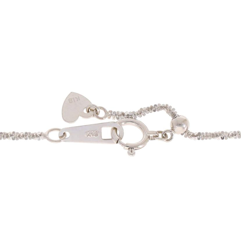 /◎K18WGパーティーカラークォーツダイヤネックレス9.84/D0.10ct//Aランク/59