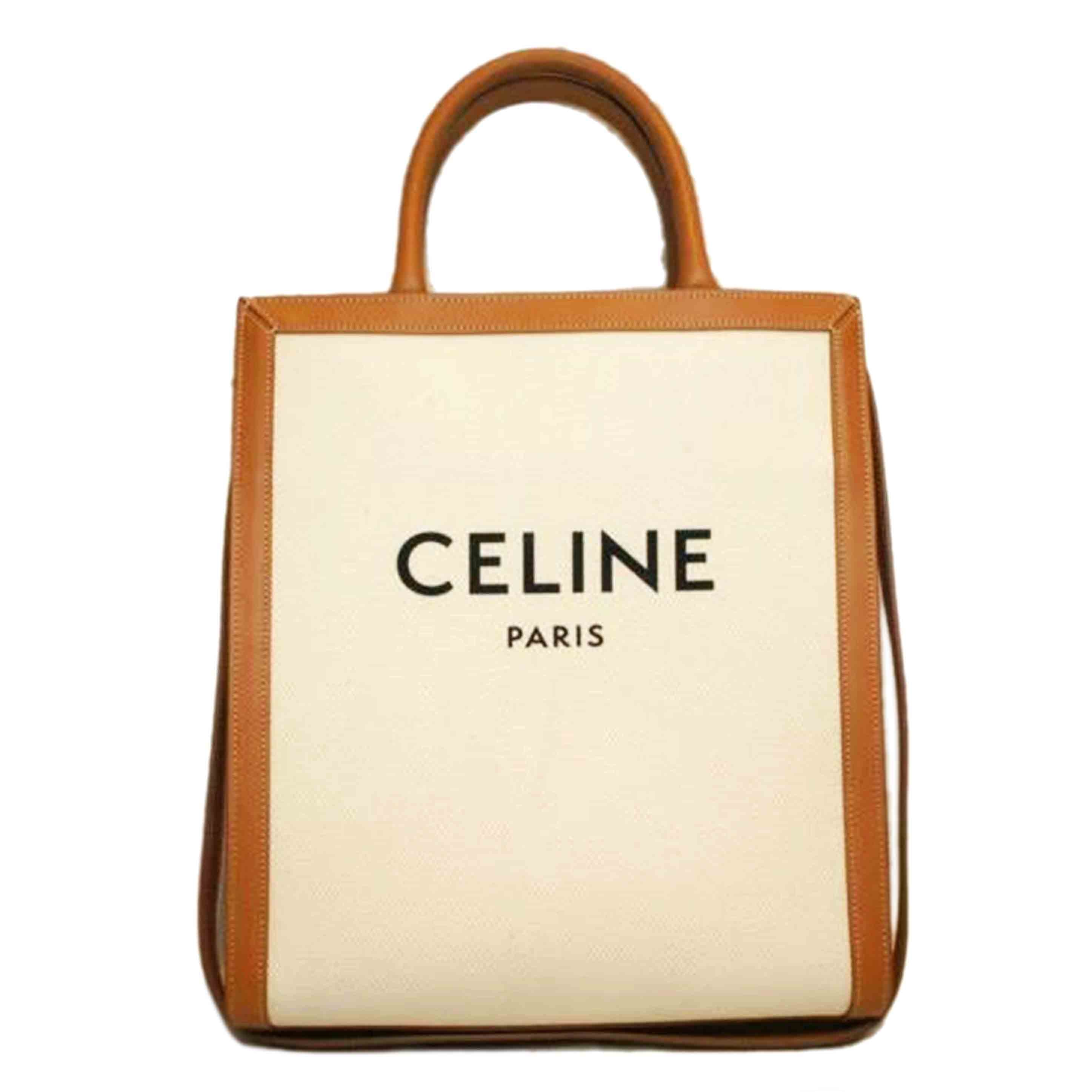 CELINE セリーヌ/バーティカルカバ/キャンバスロゴ/ホワイト//ABランク/92