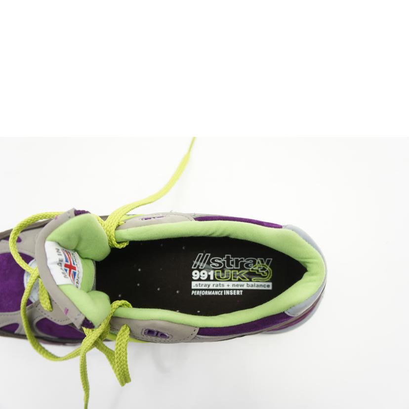 new balance ニューバランス/ストレイラッツ×991メイドインイングランド/パープル/M991SRG//Aランク/75