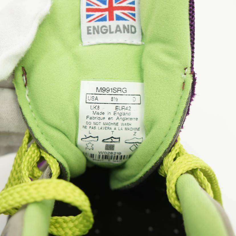 new balance ニューバランス/ストレイラッツ×991メイドインイングランド/パープル/M991SRG//Aランク/75