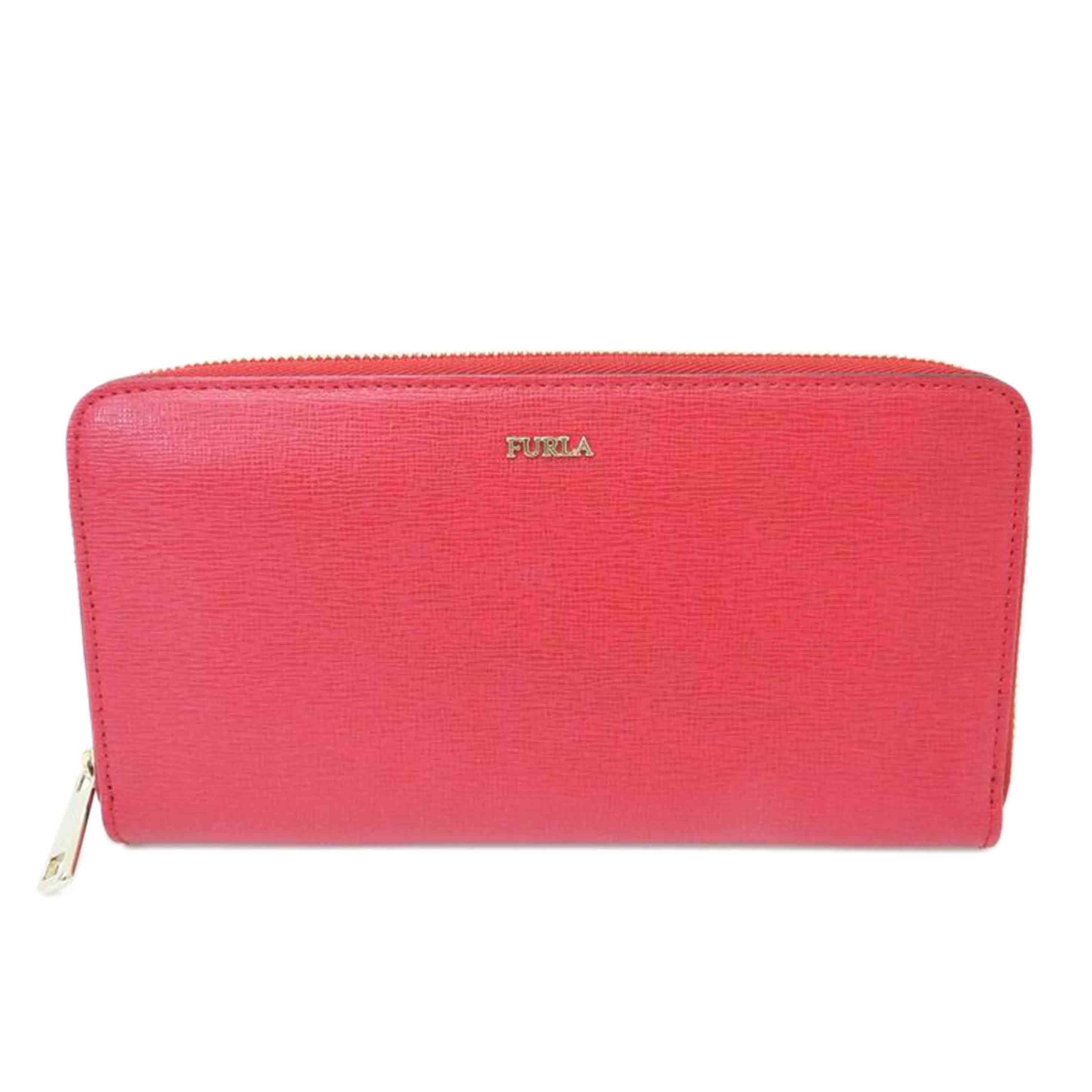 FURLA フルラ/ラウンドファスナー長財布/レッド//Aランク/88