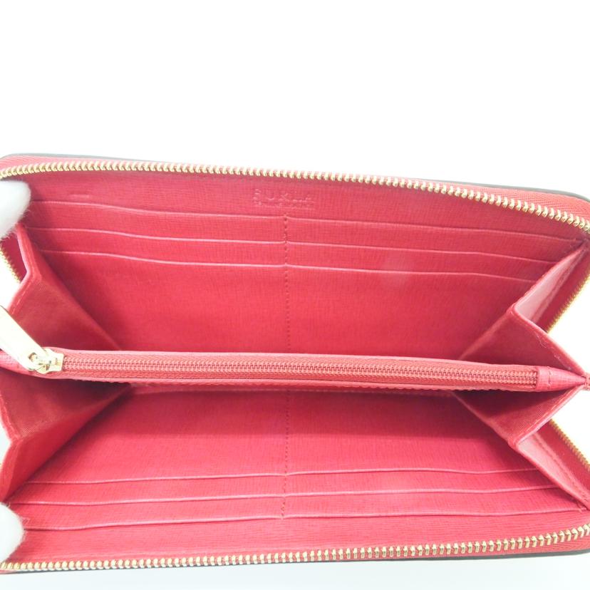 FURLA フルラ/ラウンドファスナー長財布/レッド//Aランク/88