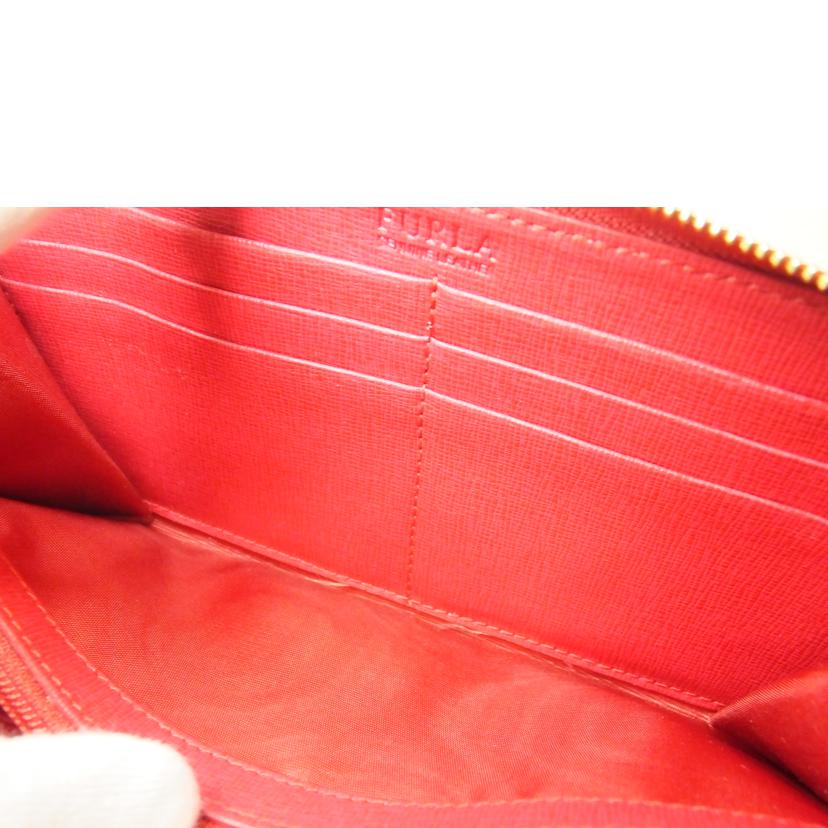 FURLA フルラ/ラウンドファスナー長財布/レッド//Aランク/88