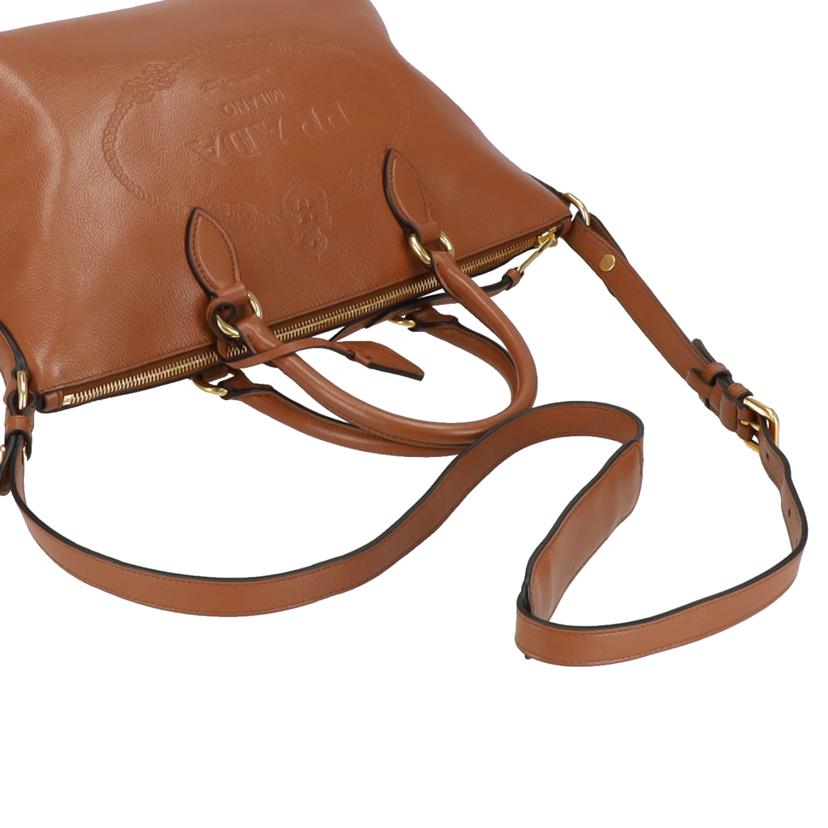 PRADA プラダ/エンボスロゴレザー2WAYショルダー/1BA211//Aランク/05