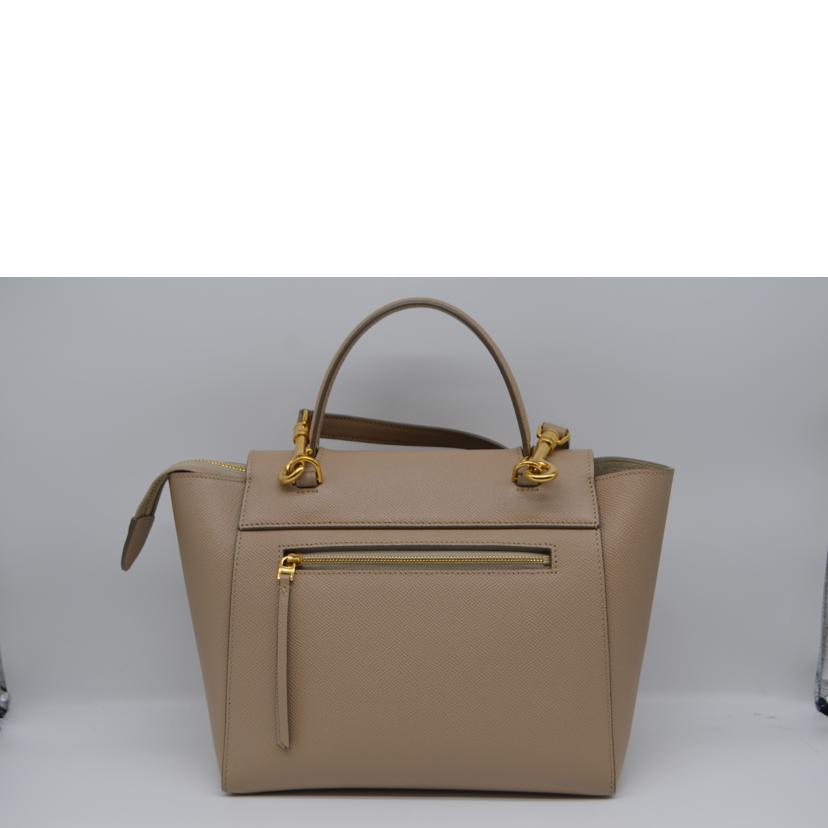 CELINE セリーヌ/ベルトバッグマイクロ/グレインカーフ/ライトトープ/18915 3ZVA 18LT//W-A******/Aランク/89