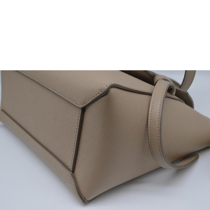 CELINE セリーヌ/ベルトバッグマイクロ/グレインカーフ/ライトトープ/18915 3ZVA 18LT//W-A******/Aランク/89