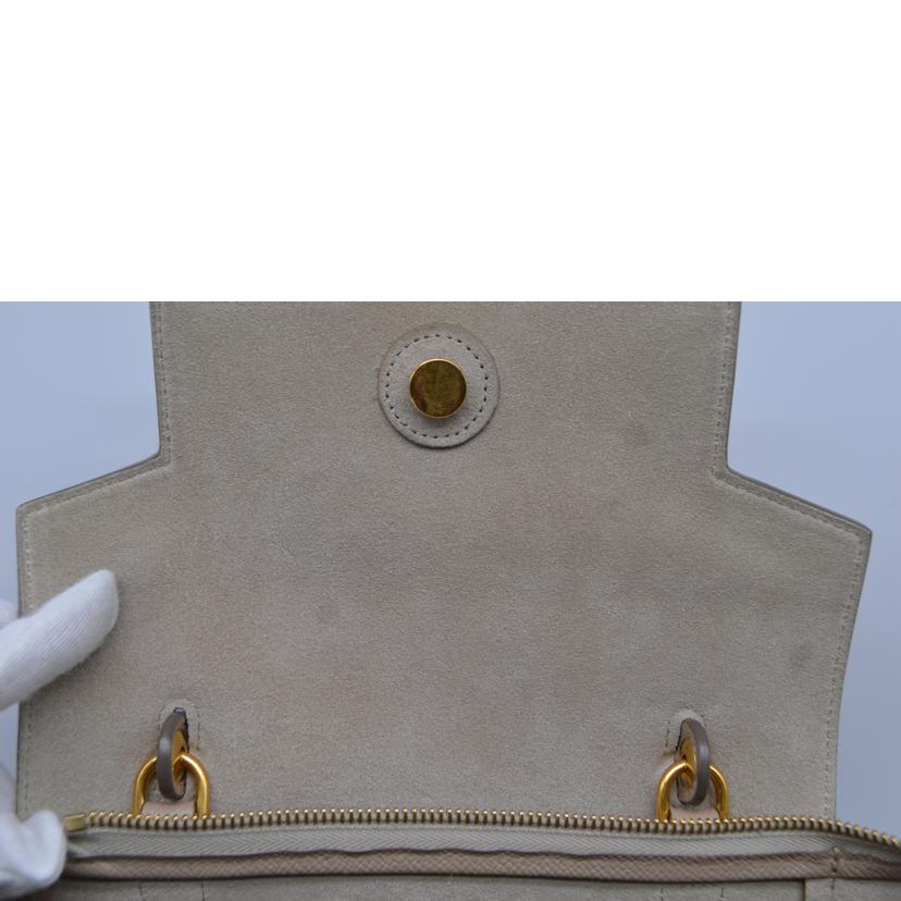 CELINE セリーヌ/ベルトバッグマイクロ/グレインカーフ/ライトトープ/18915 3ZVA 18LT//W-A******/Aランク/89