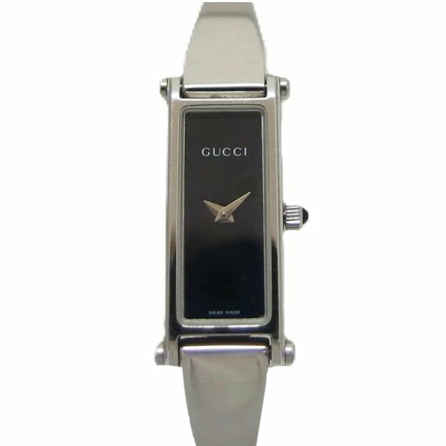 GUCCI グッチ/バングルウォッチ/クオーツ/レディース 黒文字盤/1500L//051****/Bランク/04