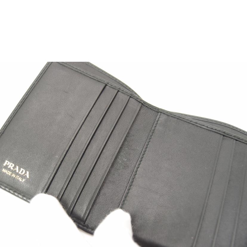 PRADA プラダ/三つ折り財布/ブラック/1MH176//236******/Aランク/69