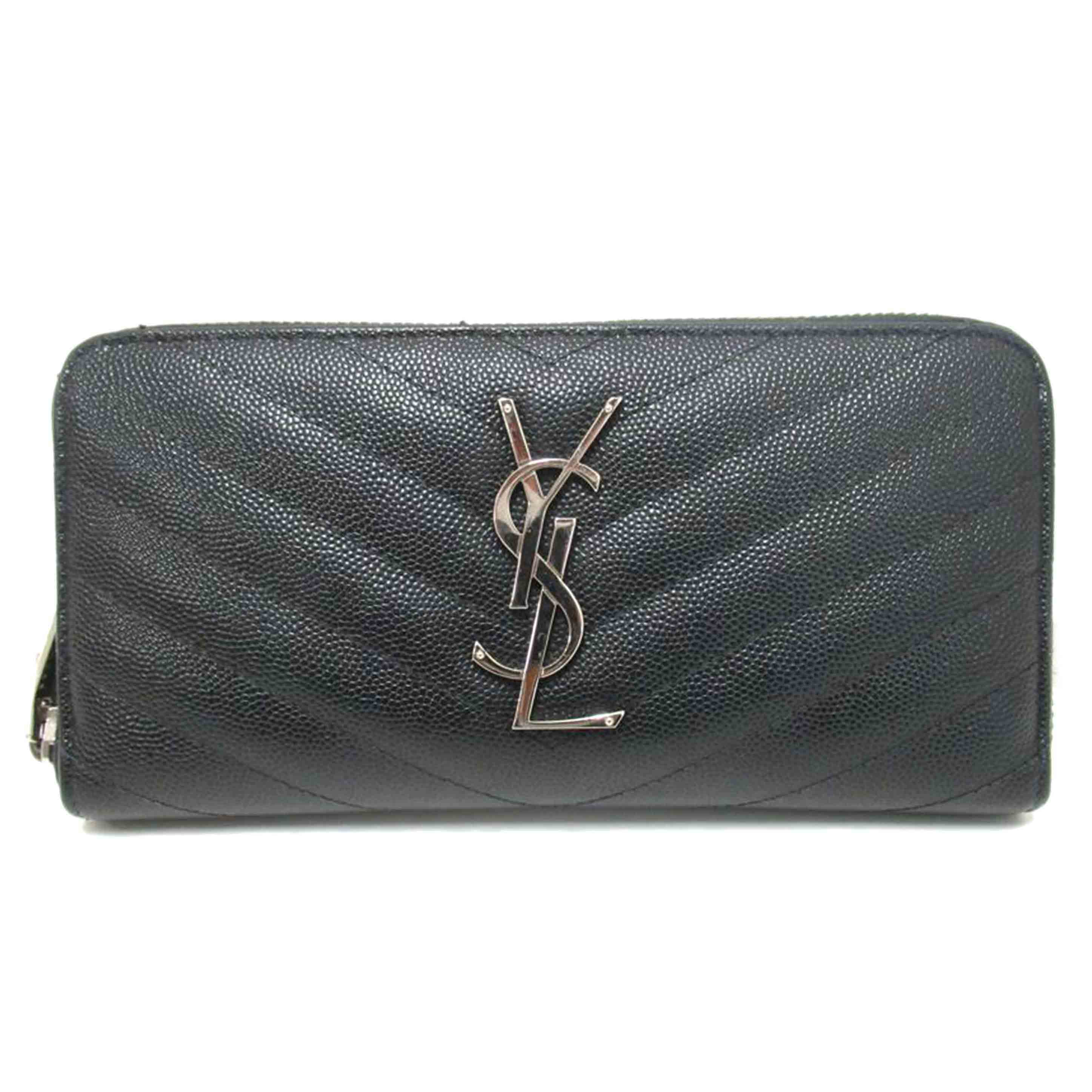 SAINT LAURENT/ラウンドファスナー長財布/レザー//ABランク/63