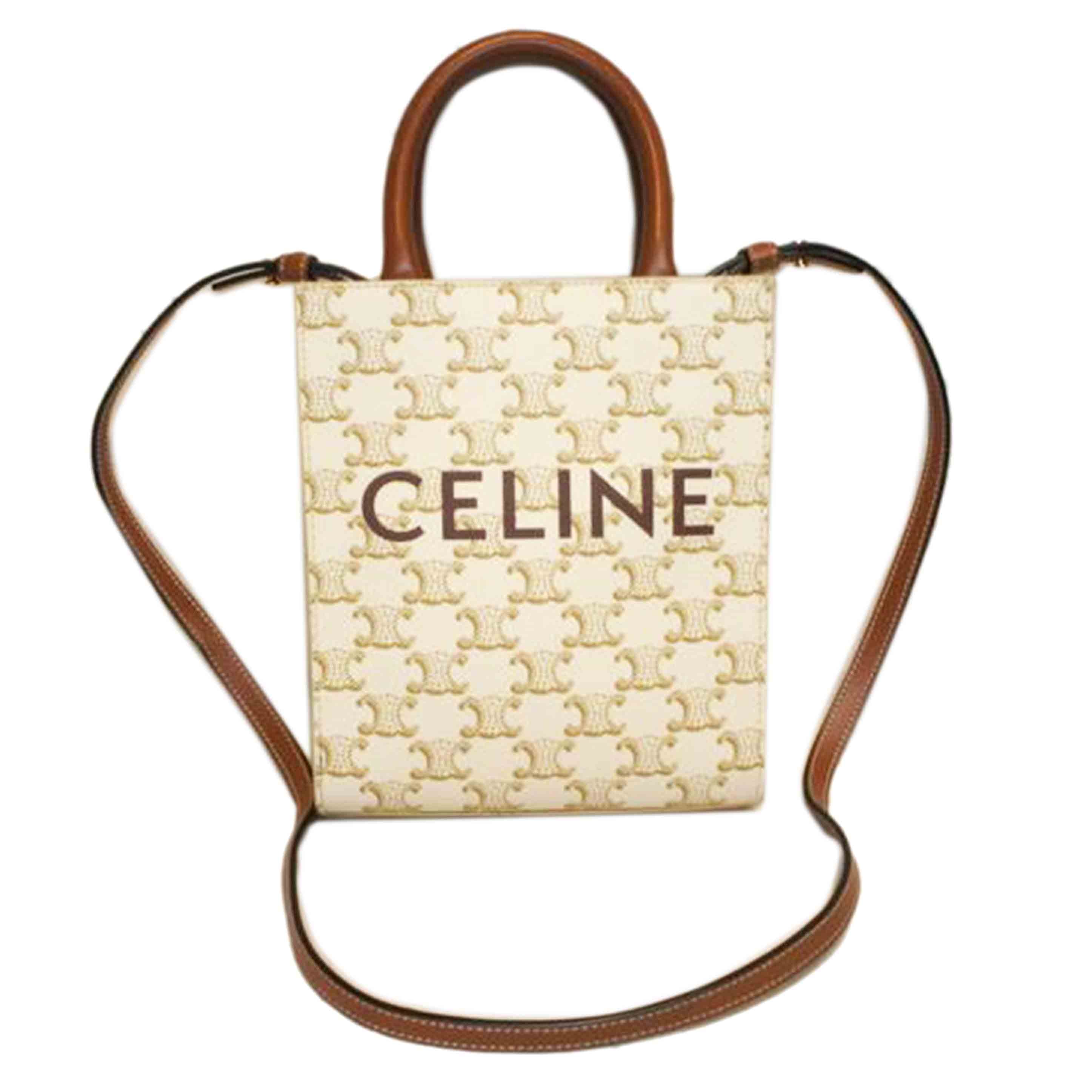 CELINE セリーヌ/スモールバーティカルカバ/ホワイト//Aランク/92