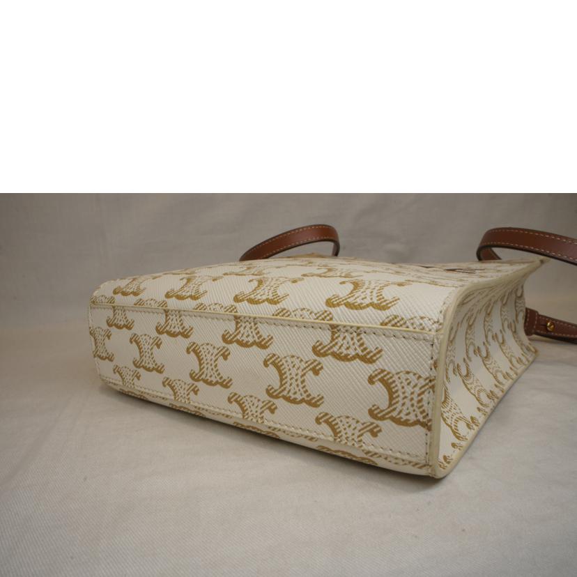 CELINE セリーヌ/スモールバーティカルカバ/ホワイト//Aランク/92