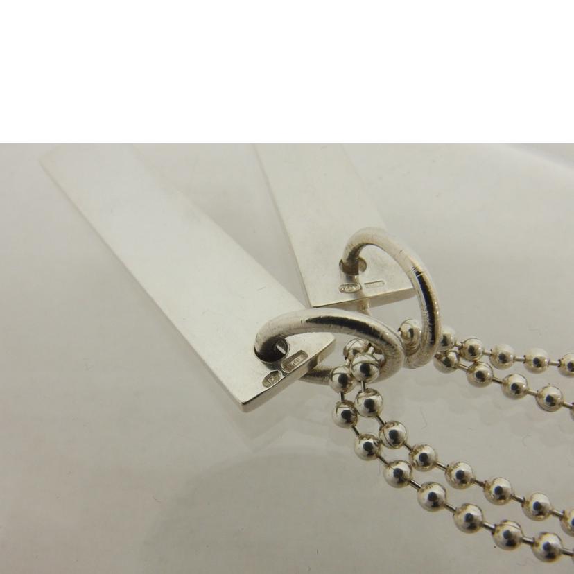 GUCCI グッチ/ロゴプレート ダブルボールチェーンNC/925//Bランク/04