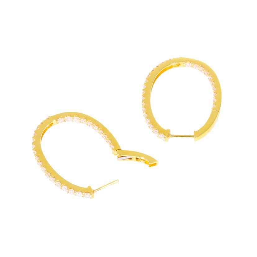 /◎K18ダイヤピアス0.78/0.78ct//ABランク/59