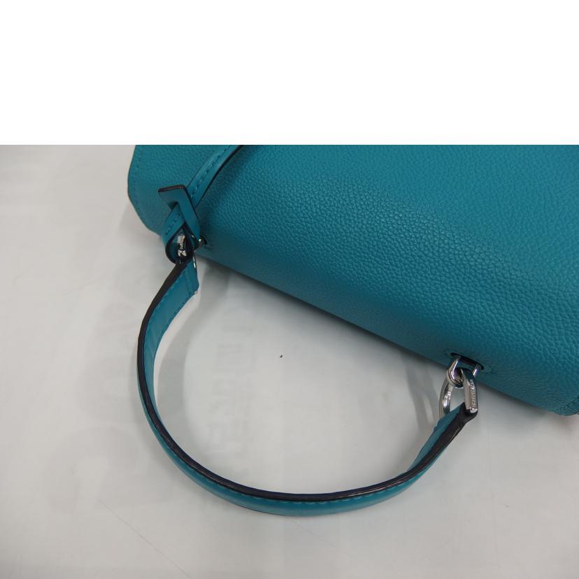 MICHAEL KORS マイケルコース/グレインレザーショルダーバック/ブルー//ABランク/82