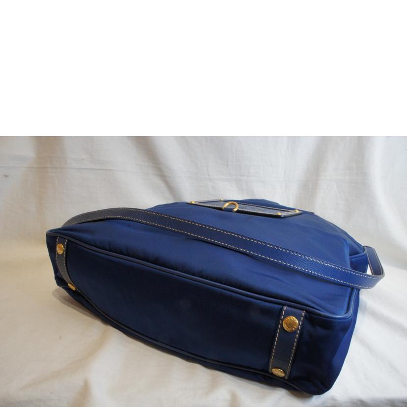 PRADA プラダ/ナイロンスクエアロゴ2Wayショルダー/ブルー//100/ABランク/92