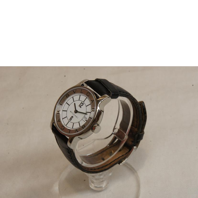 BVLGARI ブルガリ/ソロテンポデイト/レザーベルト/QZ/ST29S//D33**/ABランク/92