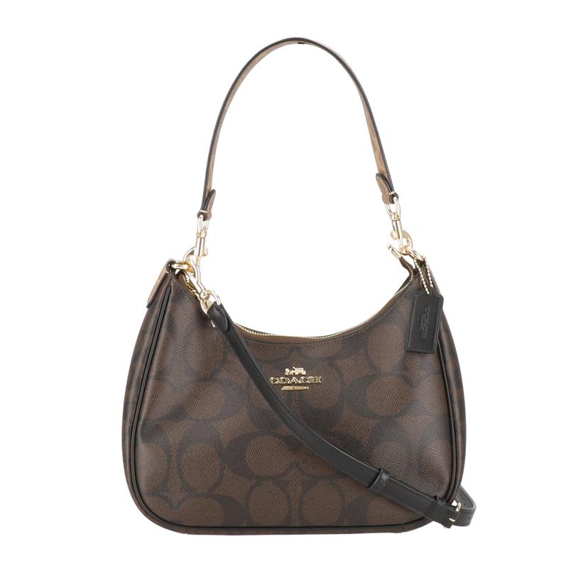 COACH コーチ/テリホーボーバッグブロックドシグネチャーキャンバス/CAA69//J24**/Aランク/09