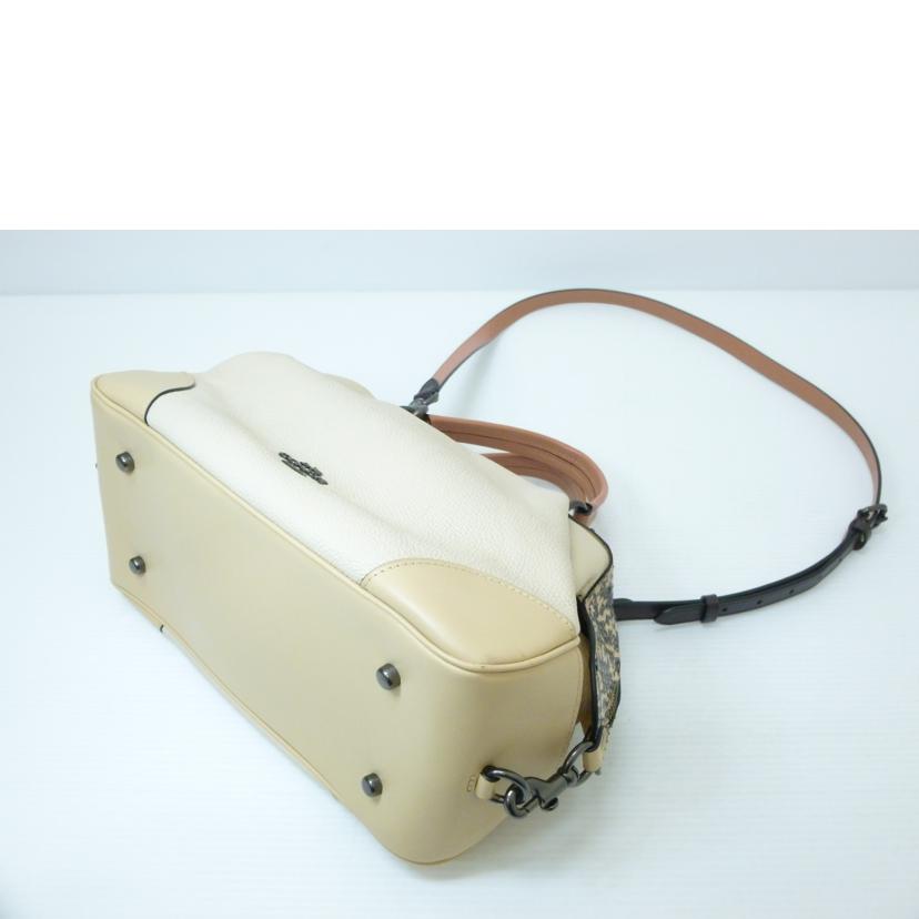 COACH コーチ/パイソン×レザー2WAYハンドバッグ/69622//M18**/Bランク/88