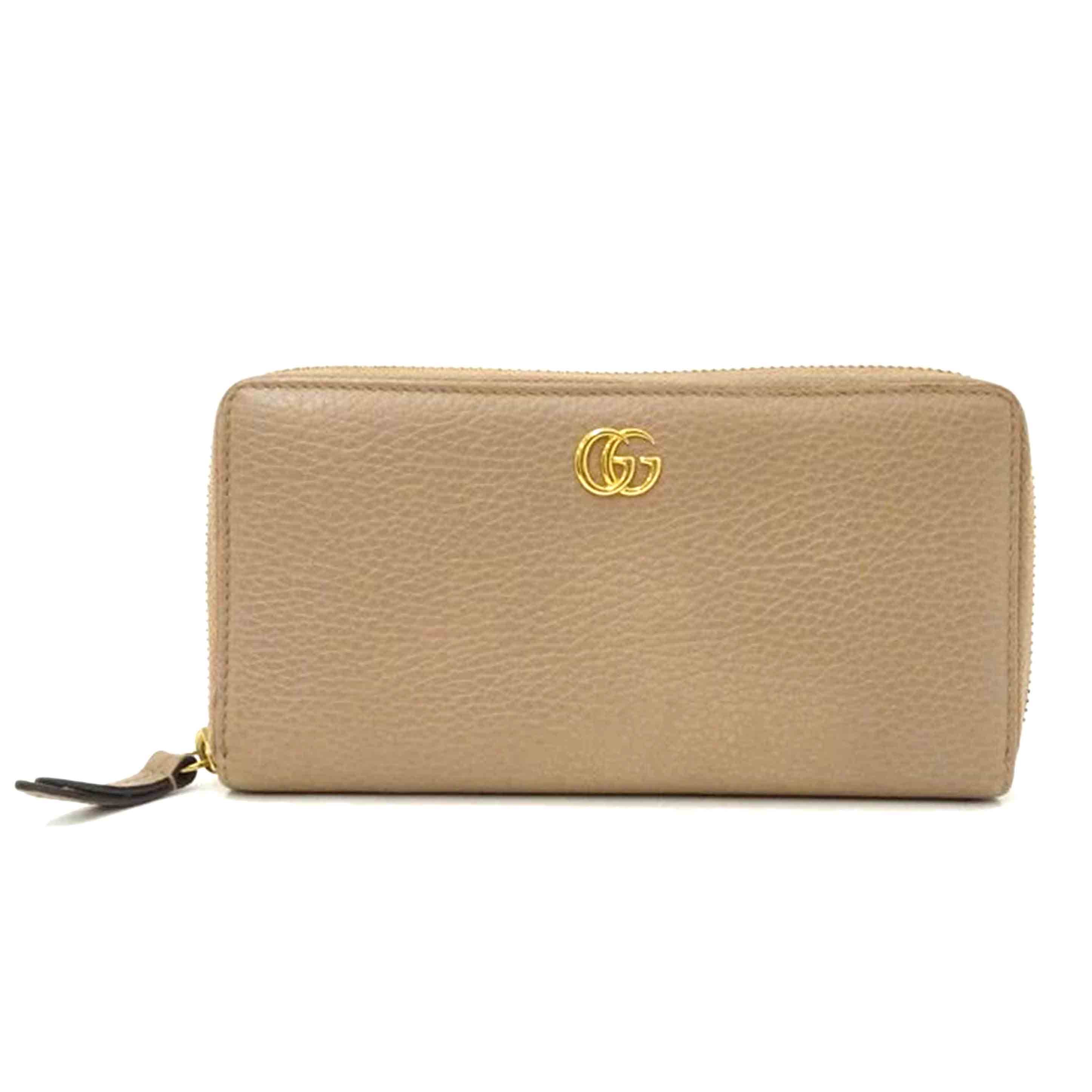 GUCCI グッチ/GGマーモントラウンドファスナー長財布/ピンクベージュ/456117//496***/ABランク/69