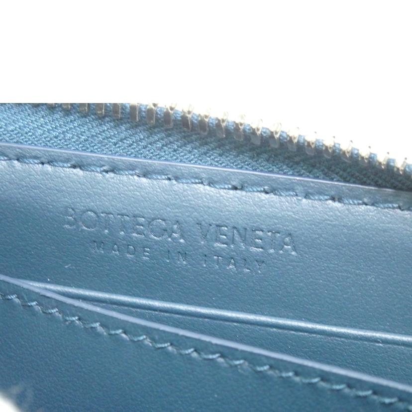 BOTTEGA VENETA ボッテガヴェネタ/カセットスクエア/コンパクトジップアラウンドウォレット/ディープブルー/ナチュラル/765782V39K23330//A00*******/SAランク/84