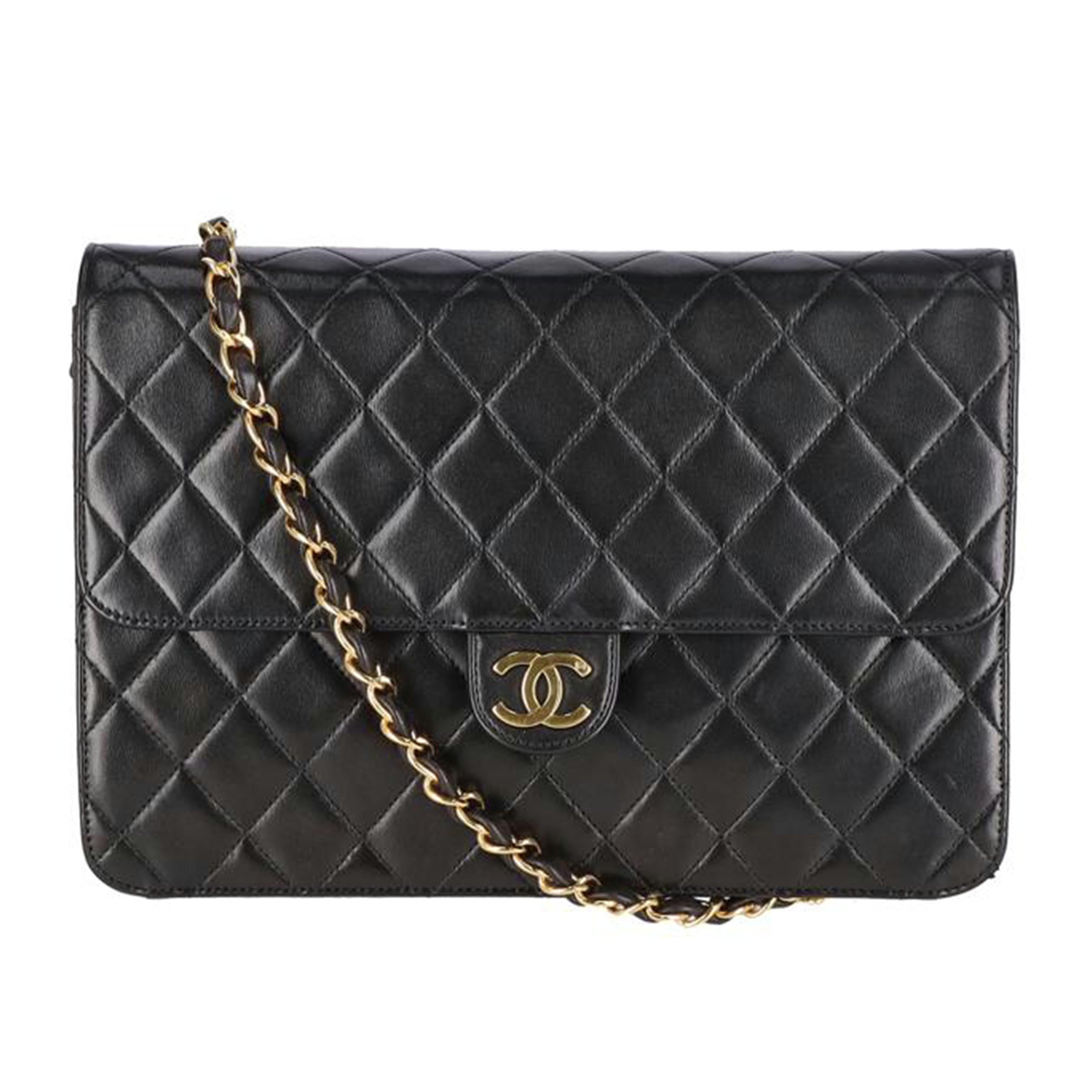 CHANEL シャネル/プッシュロックラムチェーンショルダー/25//Bランク/38