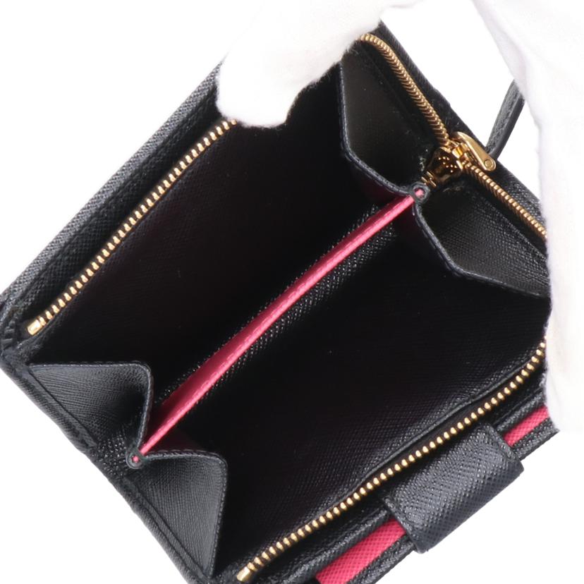 PRADA プラダ/L字ファスナー2つ折り財布/1MK018//524**/Aランク/05