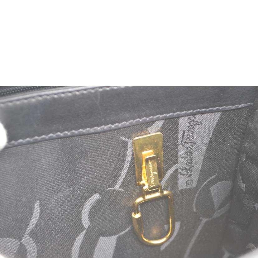 Ferragamo フェラガモ/ガンチーニ2wayレザーハンド/ノワール/AK 4192//ABランク/89